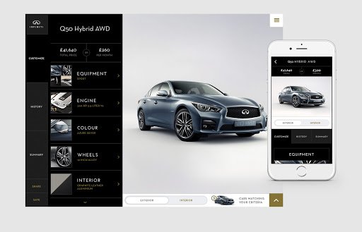 Infiniti Middle East launches a new digital portal to which customers can view and design their the car as per their configuration and request a quote