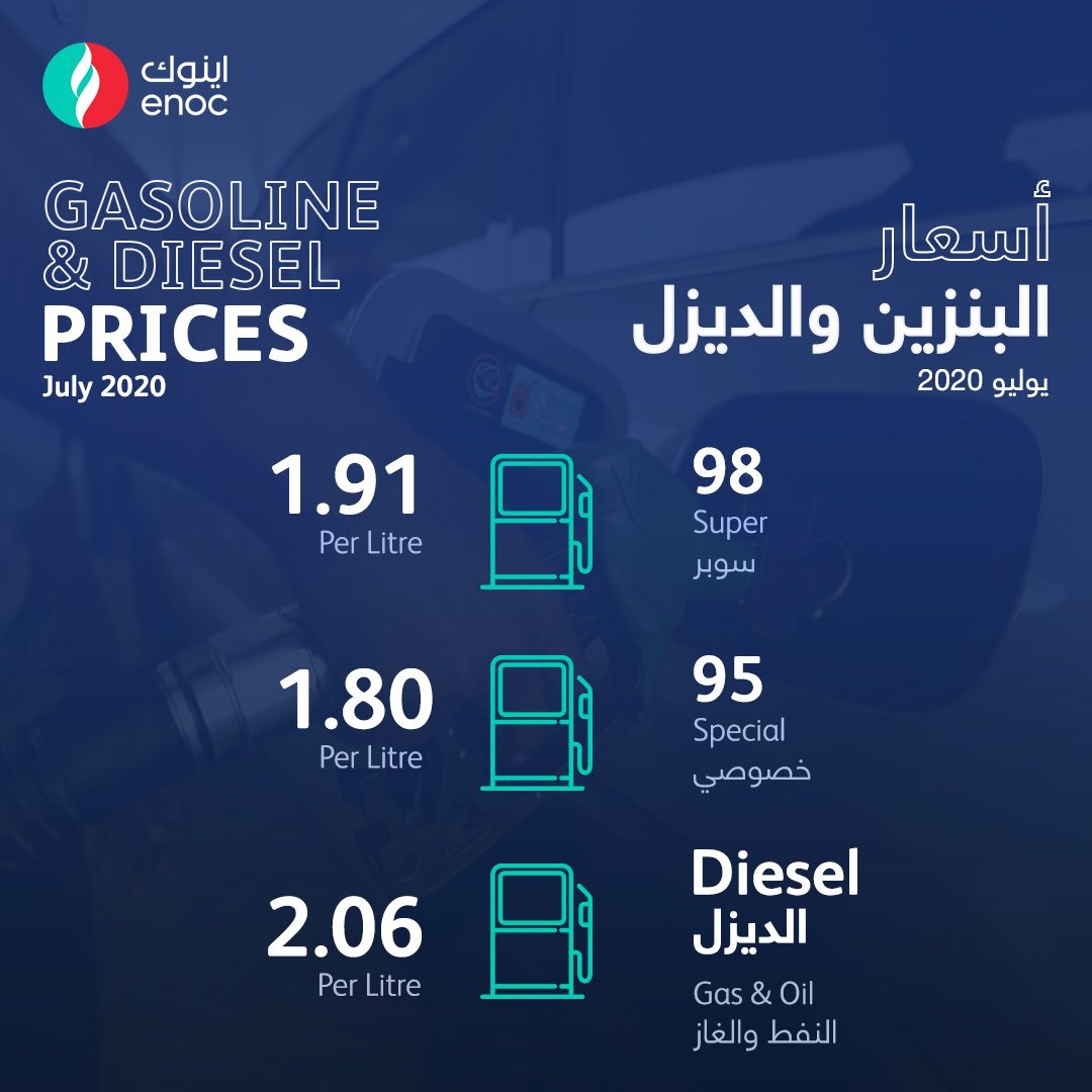 UAE Fuel Price announced for the month of July 2020 AutoDrift.ae