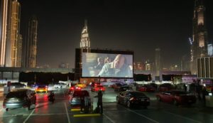 Reel Cinemas has recently launched a drive-thru cinema for all movie-goes providing entertainment within your safe space with the Burj Khalifa backdrop.