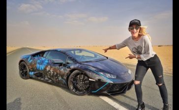 Supercar blondie is selling one her favorite cars which has a personalized paint job and is a Lamborghini Huracan called Lucy