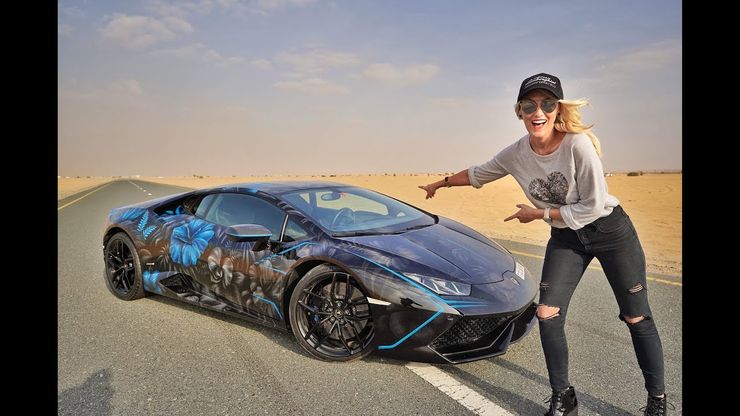 Supercar blondie is selling one her favorite cars which has a personalized paint job and is a Lamborghini Huracan called Lucy