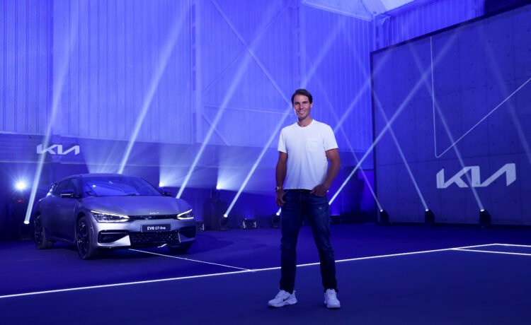 Rafael Nadal with the new EV6