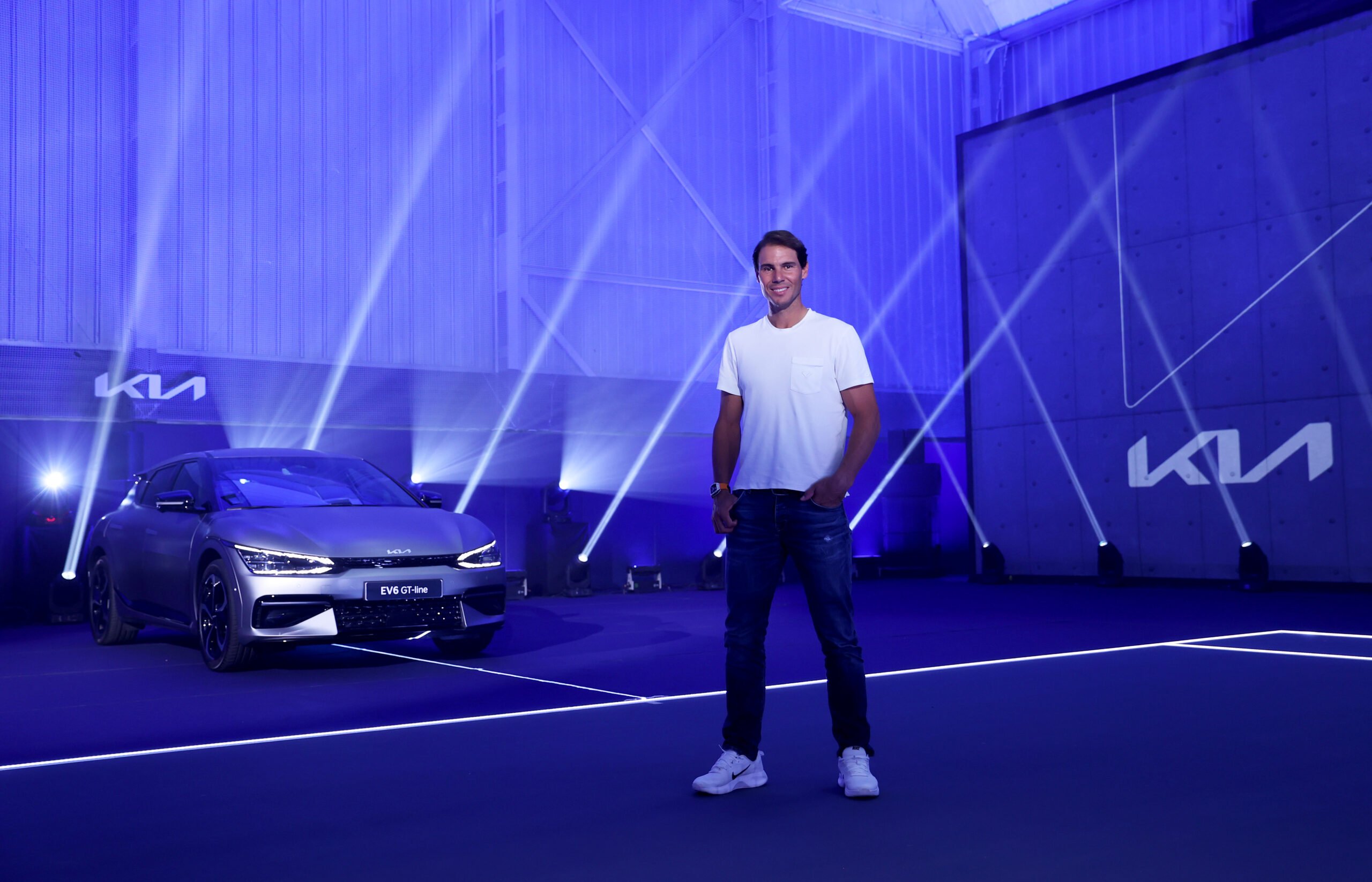 Rafael Nadal with the new EV6