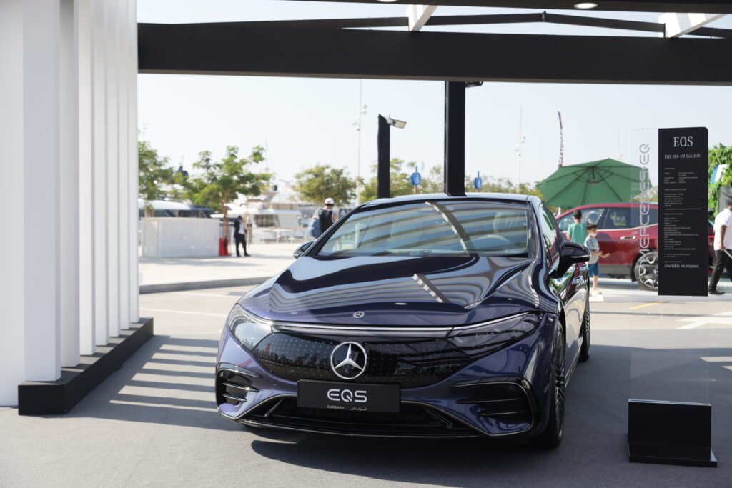 Mercedes Benz EQS showcasing UAE's aim towards Green Mobility
