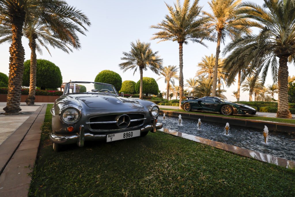 Vintage cars showcased at the conference for the 1000 Miglia to be held in the UAE