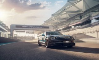 Porsche Taycan electrifies at Yas Marina Circuit.