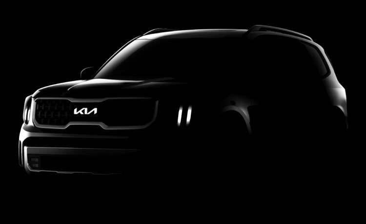 The teaser image of KIA's new Telluride SUV