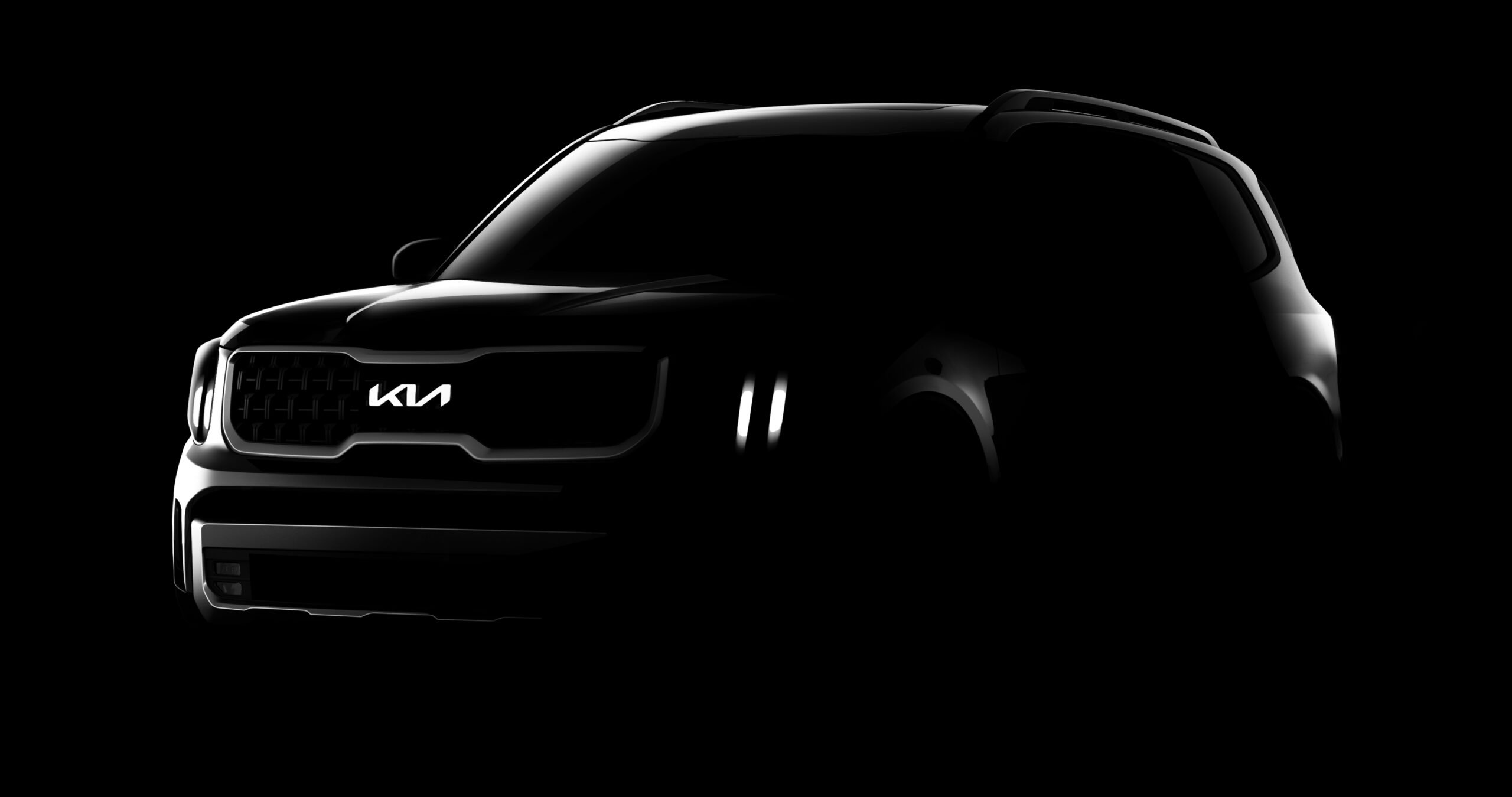 The teaser image of KIA's new Telluride SUV
