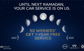 Win one year free maintenance with Arabian Automobiles Company till Ramadan 2023