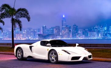 The one-off Bianco Avus Enzo will be sold by RM Sotheby’s without reserve through a private auction
