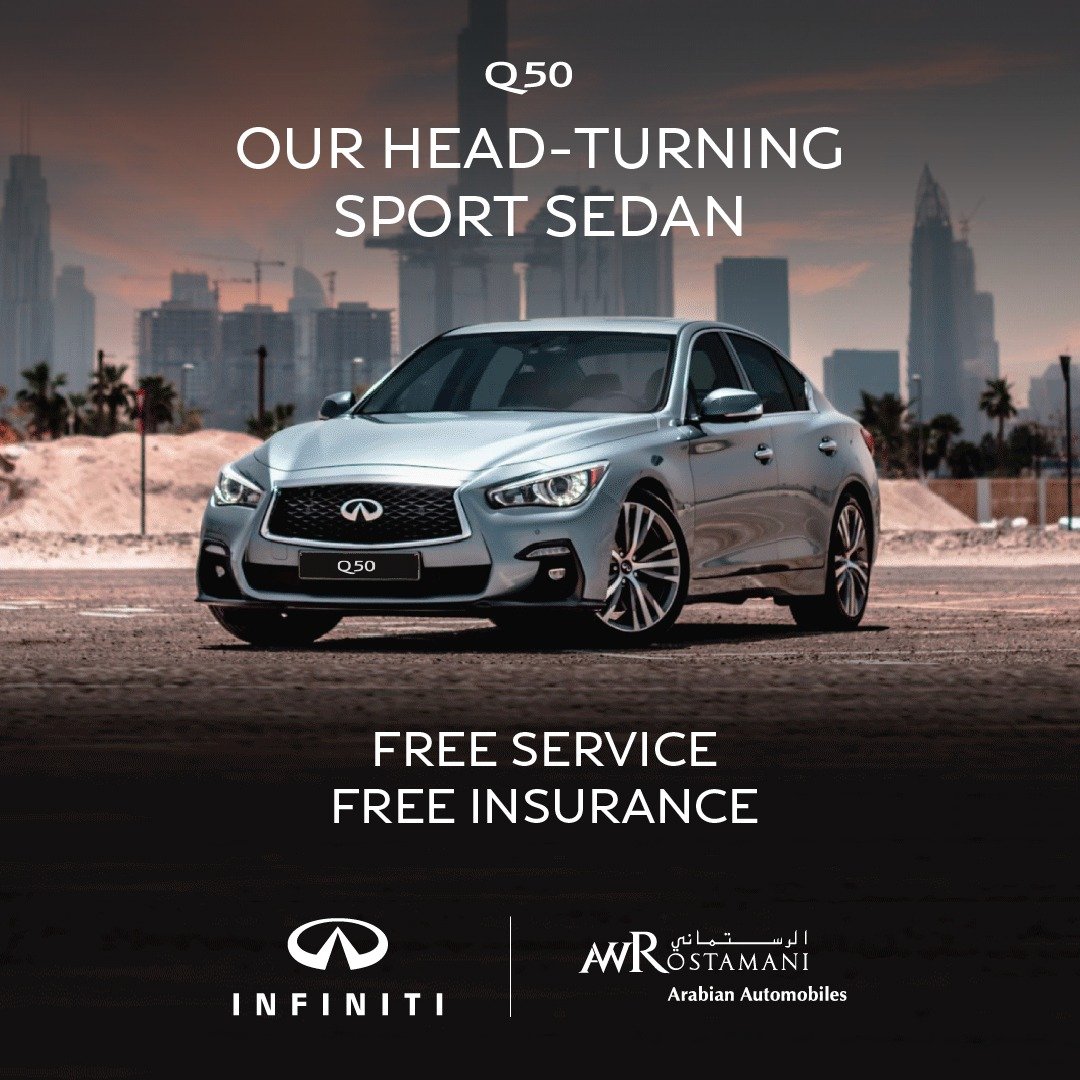 INFINITI of Arabian Automobiles accentuates the Q50 with special perks