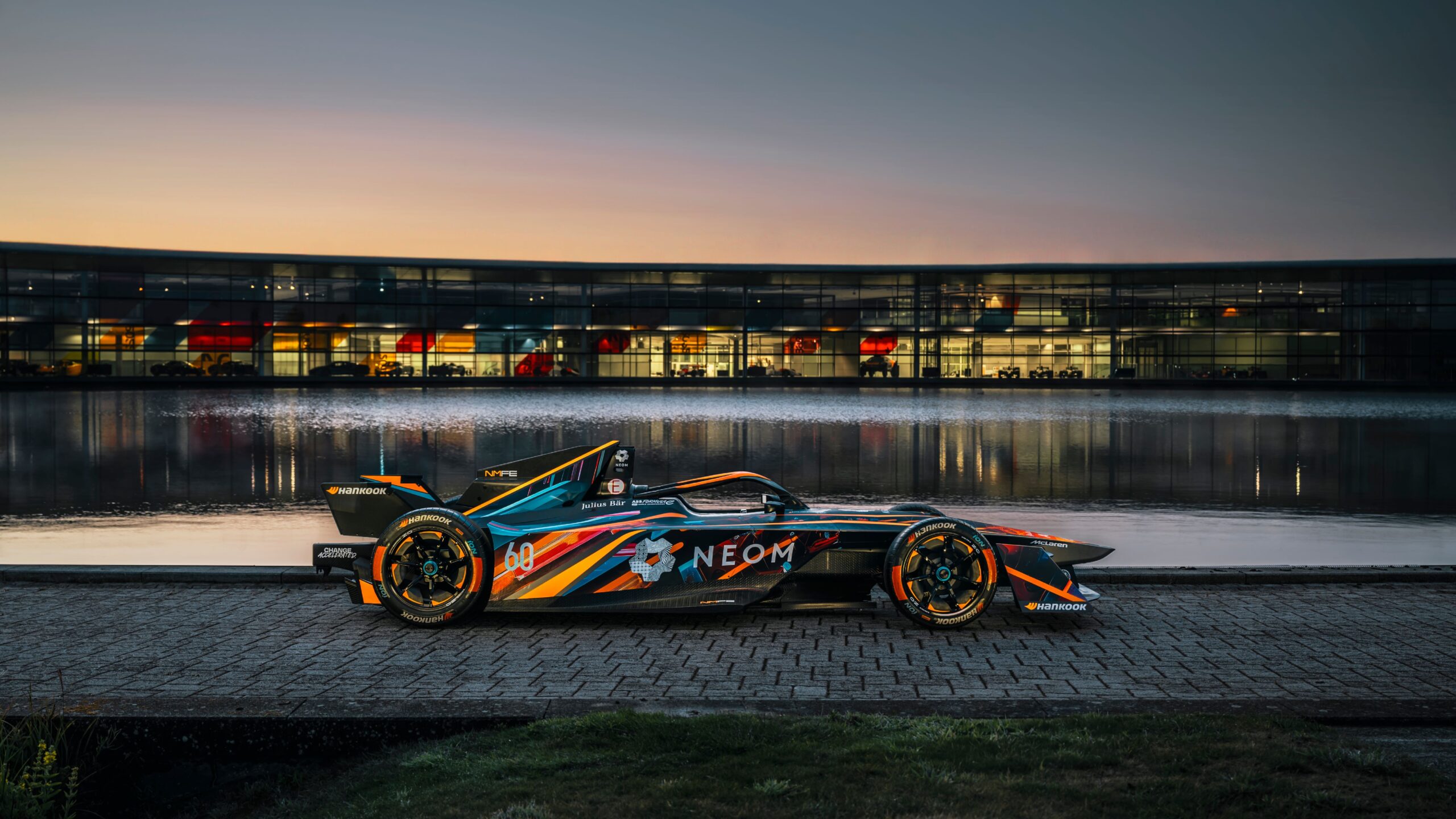 NEOM McLaren Formula E Team unveil world first generative AI-designed livery in motorsport