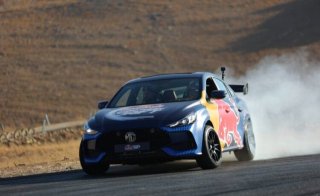 The Rebellious MG GT Takes Part in the Red Bull Car Park Drift for the Second Year in a Row