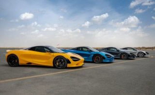 Supercar enthusiasts , Skydivers and Race-Winning McLaren Drivers Take to the Runway in Abu Dhabi to Experience the Performance of the McLaren 750S