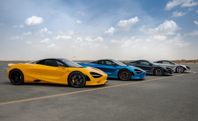 Supercar enthusiasts , Skydivers and Race-Winning McLaren Drivers Take to the Runway in Abu Dhabi to Experience the Performance of the McLaren 750S
